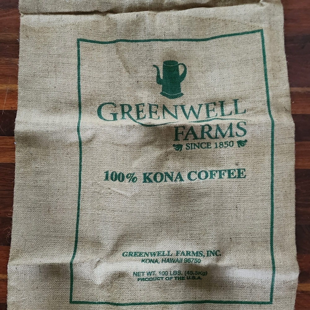 Greenwell Farms Kona Coffee Burlap Bag